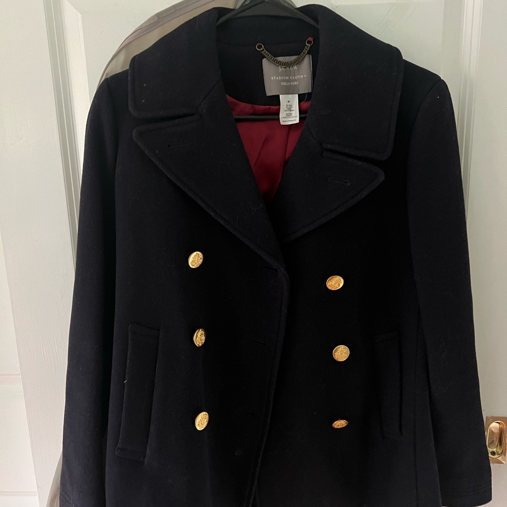 J Crew Stadium Cloth by Nello Gori Navy Peacoat - size 00